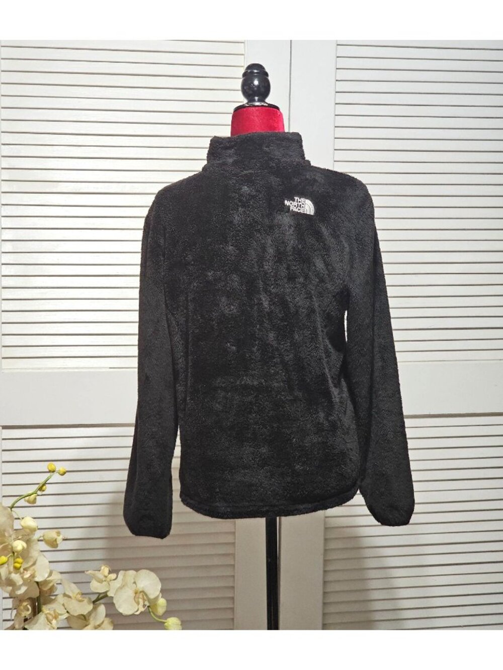 The North Face Women's Black Osito 2 Fleece Jacket Logo Size Medium 2881 - Picture 6 of 13